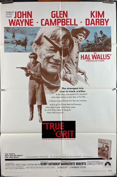 TRUE GRIT, Original Vintage John Wayne Folded Western Movie Poster - Original Vintage Movie Posters