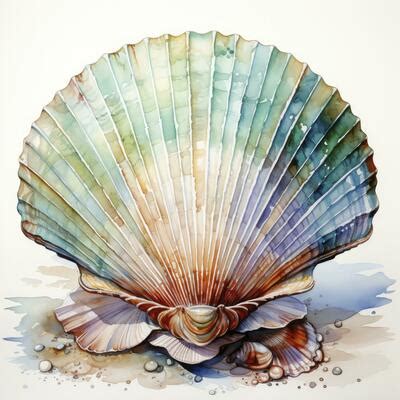 Sea Shell Watercolor Stock Photos, Images and Backgrounds for Free Download