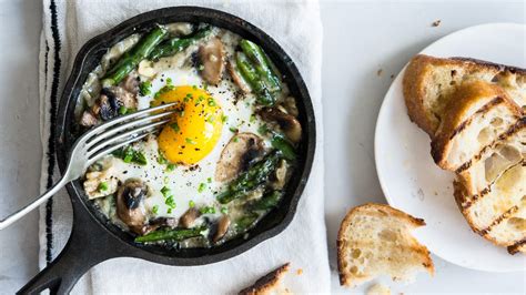 Baked Eggs with Asparagus and Mushrooms recipe - PCC Community Markets