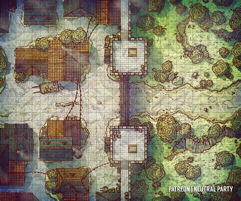 City Gates Battlemap : DungeonsAndDragons | Dnd world map, Dungeons and ...
