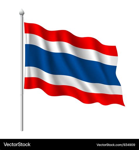 Flag thailand Royalty Free Vector Image - VectorStock