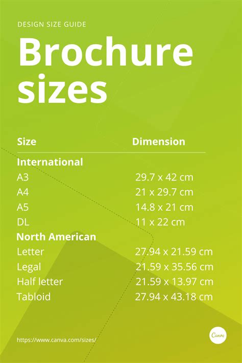 Brochure Sizes - Canva's Design Wiki size guide - Canva's Design Wiki ...