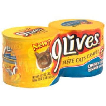 9 Lives Wet Cat Food Chunky Chicken Dinner in Gravy - 4 pk