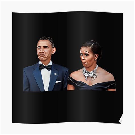 "Barack and Michelle Obama Funny Faces Cartoon Illustration | Obama ...