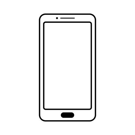 Black Outline Smartphone icon handphone vector clipart 10983023 Vector Art at Vecteezy