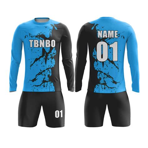 Long Sleeve Splash Pattern Cool Design Soccer Jersey Goalkeeper