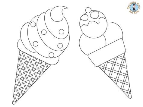 Ice Cream Coloring Page - Free Printables - Treasure hunt 4 Kids