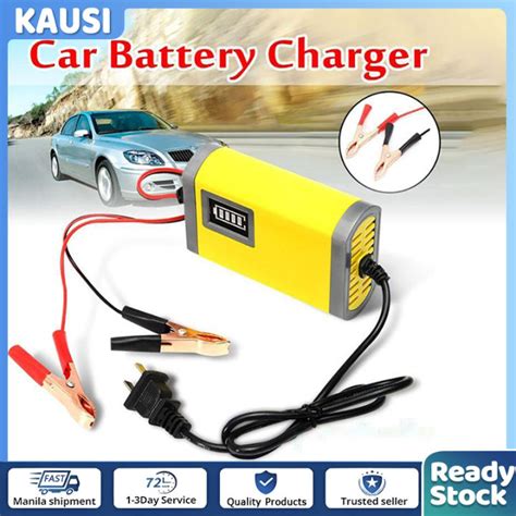 Smart Car Battery Charger，12V 3A Smart Car Battery Charger Full Automatic Portable Lead Acid ...