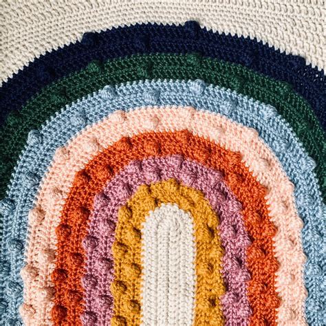 CROCHET Rainbow Bobble Blanket PATTERN - Etsy | Rainbow crochet blanket pattern, Crochet blanket ...