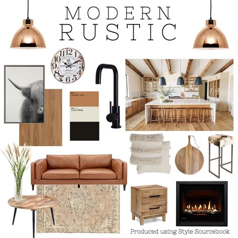 Modern Rustic Style Mood Board Interior Design Mood Board by hayleighwindsor - Style Sourcebook