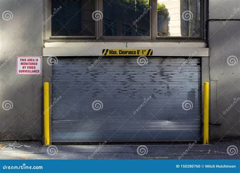 Parking Garage Door for Security Stock Photo - Image of country ...