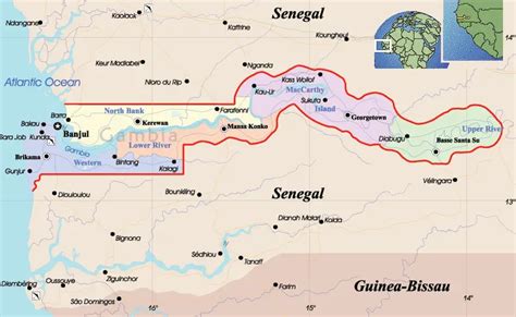 Gambia Political Map - MapSof.net