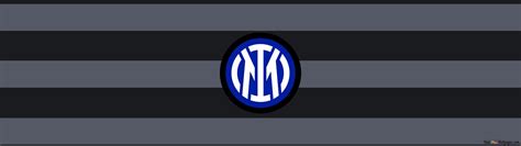 Inter Milan FC logo on black and white background 2K wallpaper download