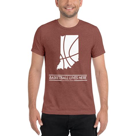 "Basketball Lives Here" – Ultrasoft Tri-Blend T-Shirt - IndianaHQ