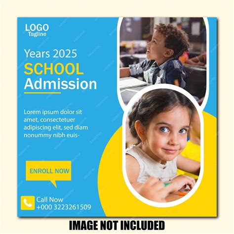 Premium Vector | School admission social media flyer banner vector