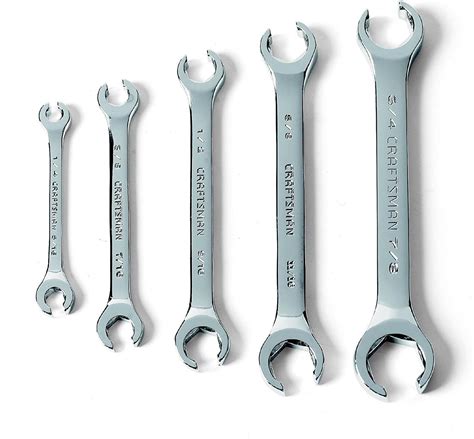 Craftsman 4pc SAE Polished Flare Nut Wrench Set Tools Wrenches Standard ...