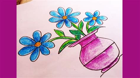 Incredible Compilation of Flower Vase Drawing Images with Color - Over 999+ Stunning Options in ...