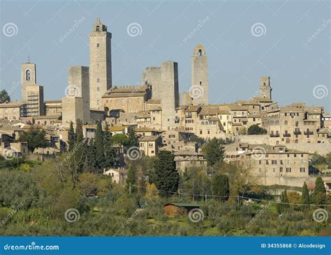 Village in Tuscany stock photo. Image of tuscany, trees - 34355868