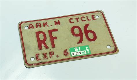 1981 Arkansas Vintage License Plate – Baxter Cycle