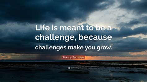 Manny Pacquiao Quote: “Life is meant to be a challenge, because challenges make you grow.”