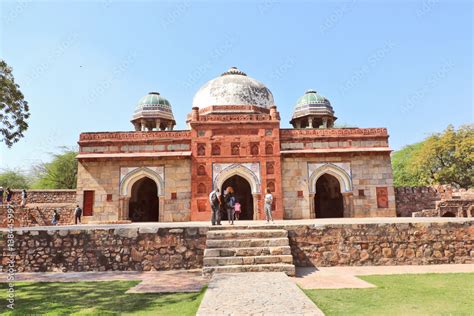 Isa Khan's tomb, built during 1547-48 AD, is situated near the Mughal ...