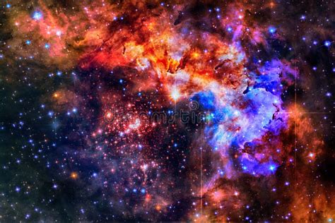 Colorful Galaxy in Outer Space. Elements of this Image Furnished by NASA Stock Image - Image of ...