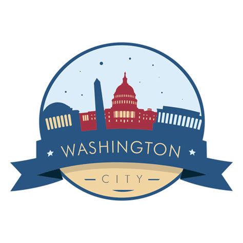 Washington skyline badge - Transparent PNG & SVG vector file
