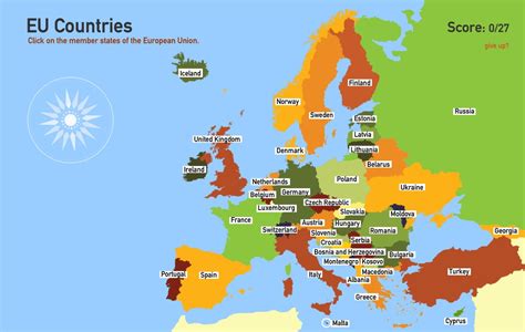 Interactive map of Europe The European Union. Toporopa - Mapas Interativos