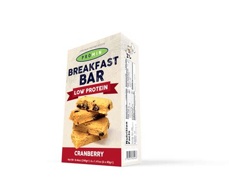 Promin Low Protein Breakfast Bar – Cranberry - Promin