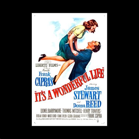 It's a Wonderful Life Jimmy Stewart Donna Reed 1946 Movie Poster Film 24 X 36 In - Etsy