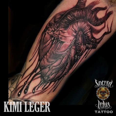 Bleeding Heart Tattoo by Kimi Leger — Sacred Lotus Tattoo | Tattoo Shop ...