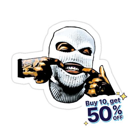 "Ski Mask Sticker" Sticker for Sale by kalaheeks | Sticker graffiti, Stickers, Playing cards art