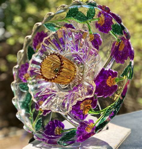 Pin by David Crossett on Garden Glass (With images) | Glass garden flowers, Glass garden, Flower art