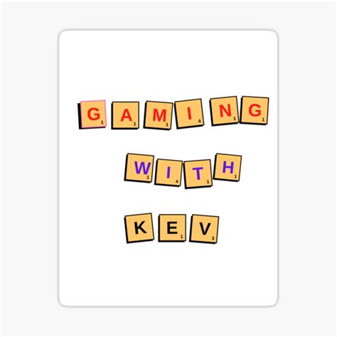 "Gaming with kev" Sticker for Sale by sayeedahmed | Redbubble