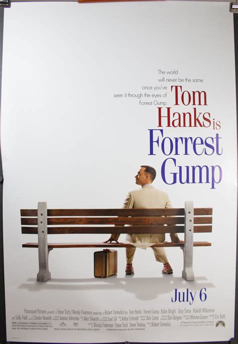 FORREST GUMP, Original Rolled Tom Hanks Teaser Movie Poster - Original Vintage Movie Posters