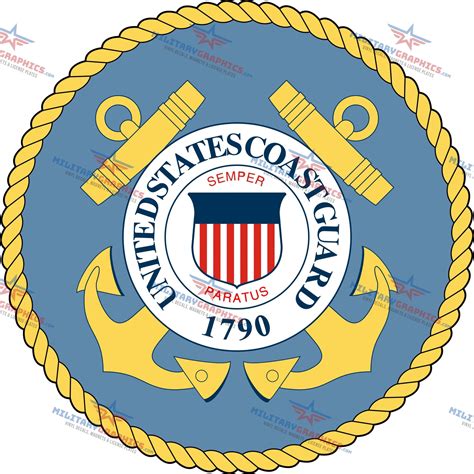 Coast Guard Seal 4" Wide Decal - Made In USA - Military Graphics