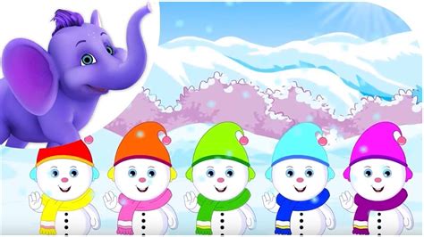 Five Little Snowmen with Lyrics & Sing Along - YouTube