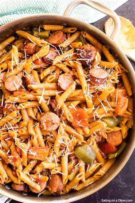 Easy skillet pasta and sausage recipe - easy skillet dinner