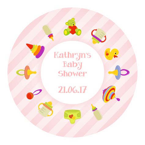 Baby shower Stickers - Pink