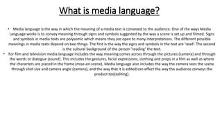 Media Language | PPT