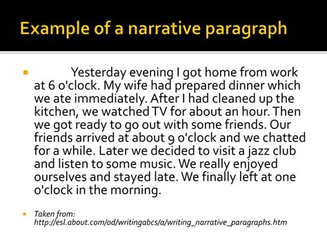 PPT - Narrative Paragraph PowerPoint Presentation, free download - ID ...