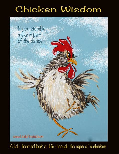 My chicken paintings are intended as a fun break from reality - however they represent real ...