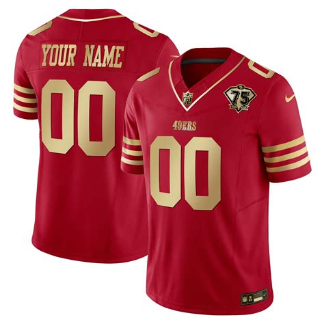 49Ers 2023 Vapor Gold Limited Custom Jersey - All Stitched - Alvaig Store