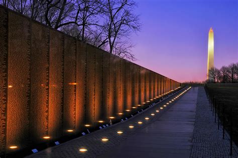 Vietnam Veterans Memorial At Sunset Photograph by Mountain Dreams