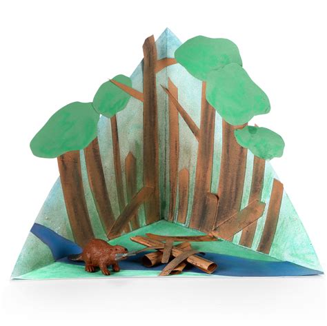 Kids Club® Spring Mini Beaver Habitat Triorama | Michaels