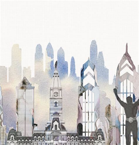 Philadelphia Print Skyline Art Print Poster Modern Wall - Etsy