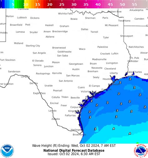 NOAA Graphical Forecast for Eastern Texas