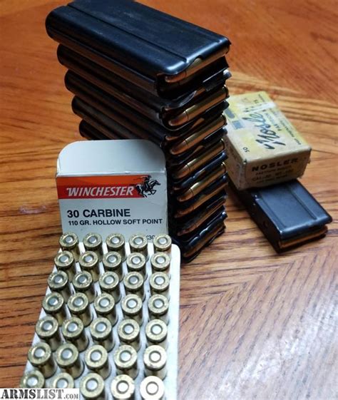 ARMSLIST - For Sale: 30 cal carbine ammo and clips