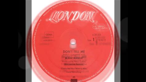 Blancmange - Don't Tell Me (Extended Mix) 1984 - YouTube Music