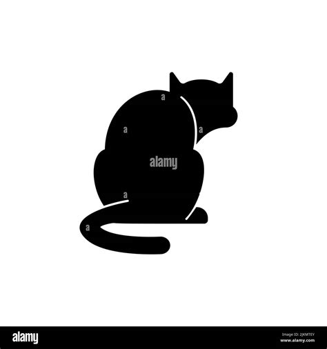 Cat back isolated. Pet Silhouette Vector illustration Stock Vector Image & Art - Alamy